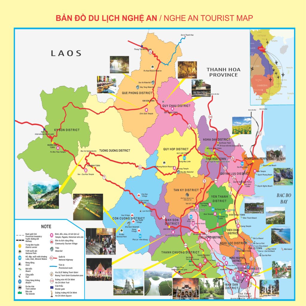 Nghe An tourism map